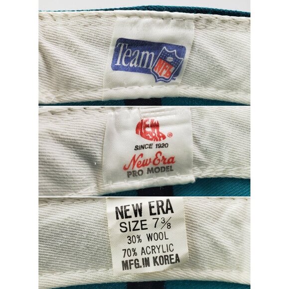 Miami Dolphins Vintage Hat Fitted New Era Pro Model Wool Blend Size 7 3/8 - Picture 5 of 11